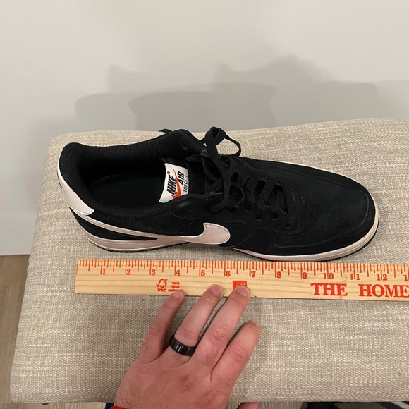 Nike Air Force 1 Low Black White Suede Men's Shoes Size 10.5 estimated - Picture 9 of 10